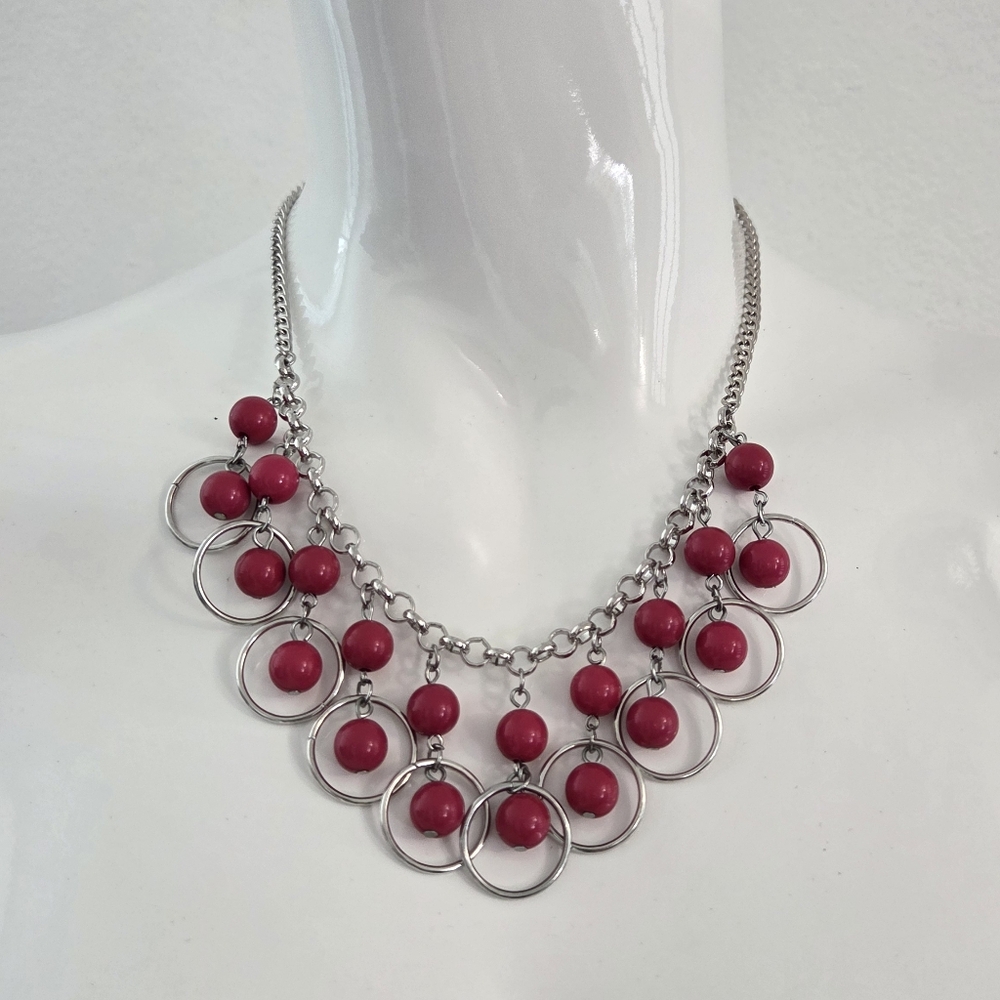 Paparazzi Red Bead Necklace & Earring Set NWT - Picture 10 of 13